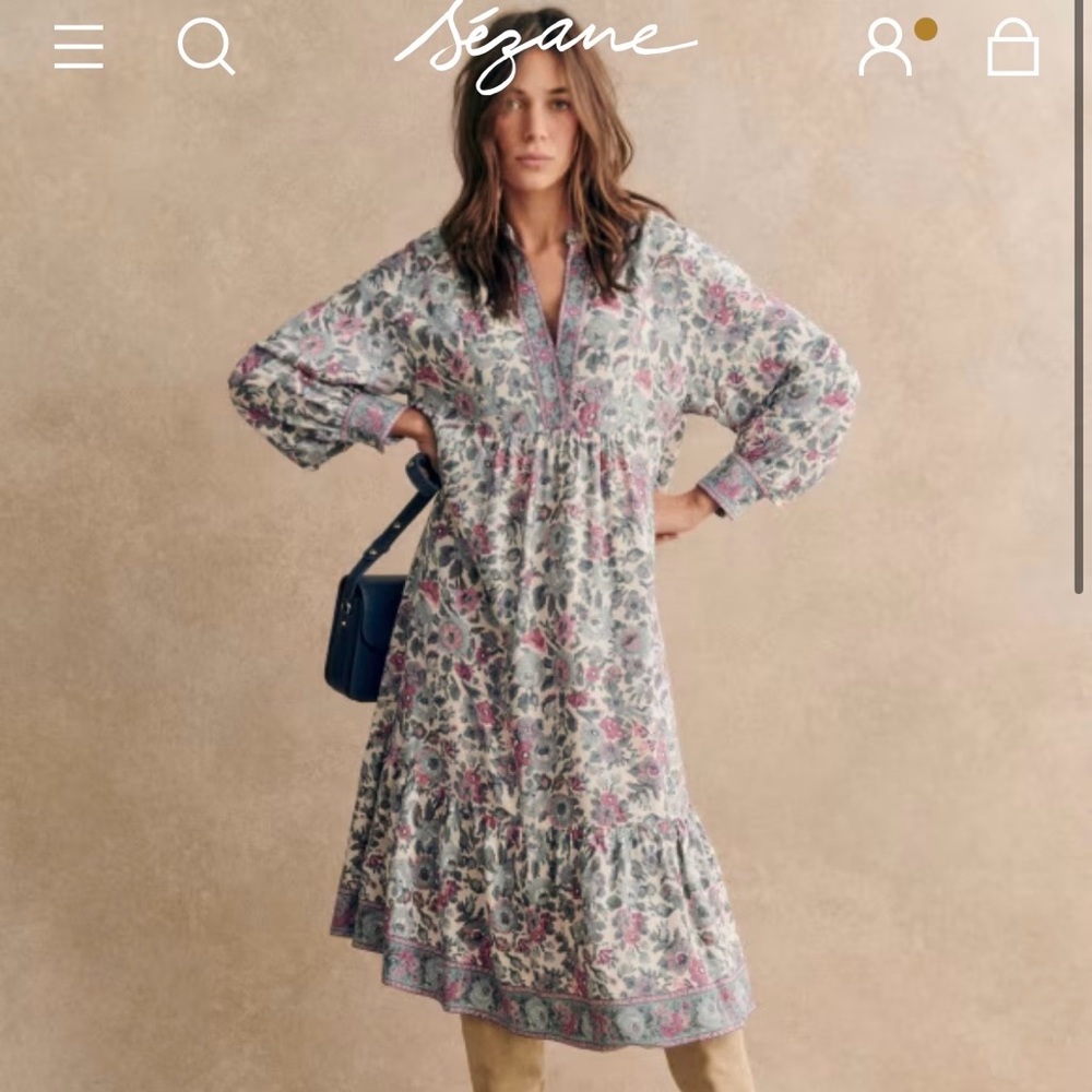 NWT Sezane boheme dress + tote